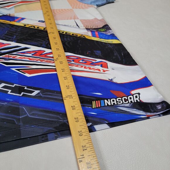 Mens NASCAR Checkered Flag Blue Multicolor Sublimated T-Shirt XL - Picture 11 of 14